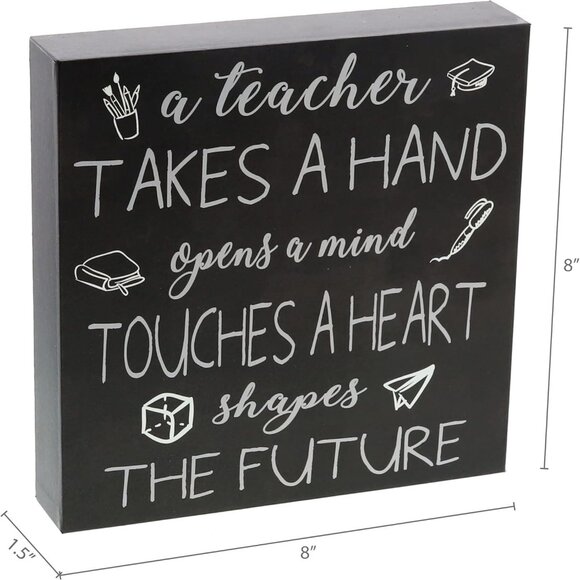 Wooden Box Sign Motivational Desk Decor, Inspirational Office Desk Decorations f - Picture 3 of 7